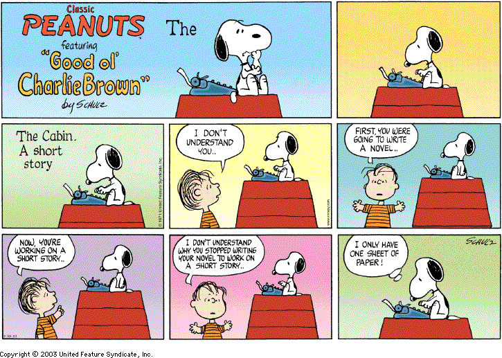My Favourite Snoopy Strips Snoopy the Writer